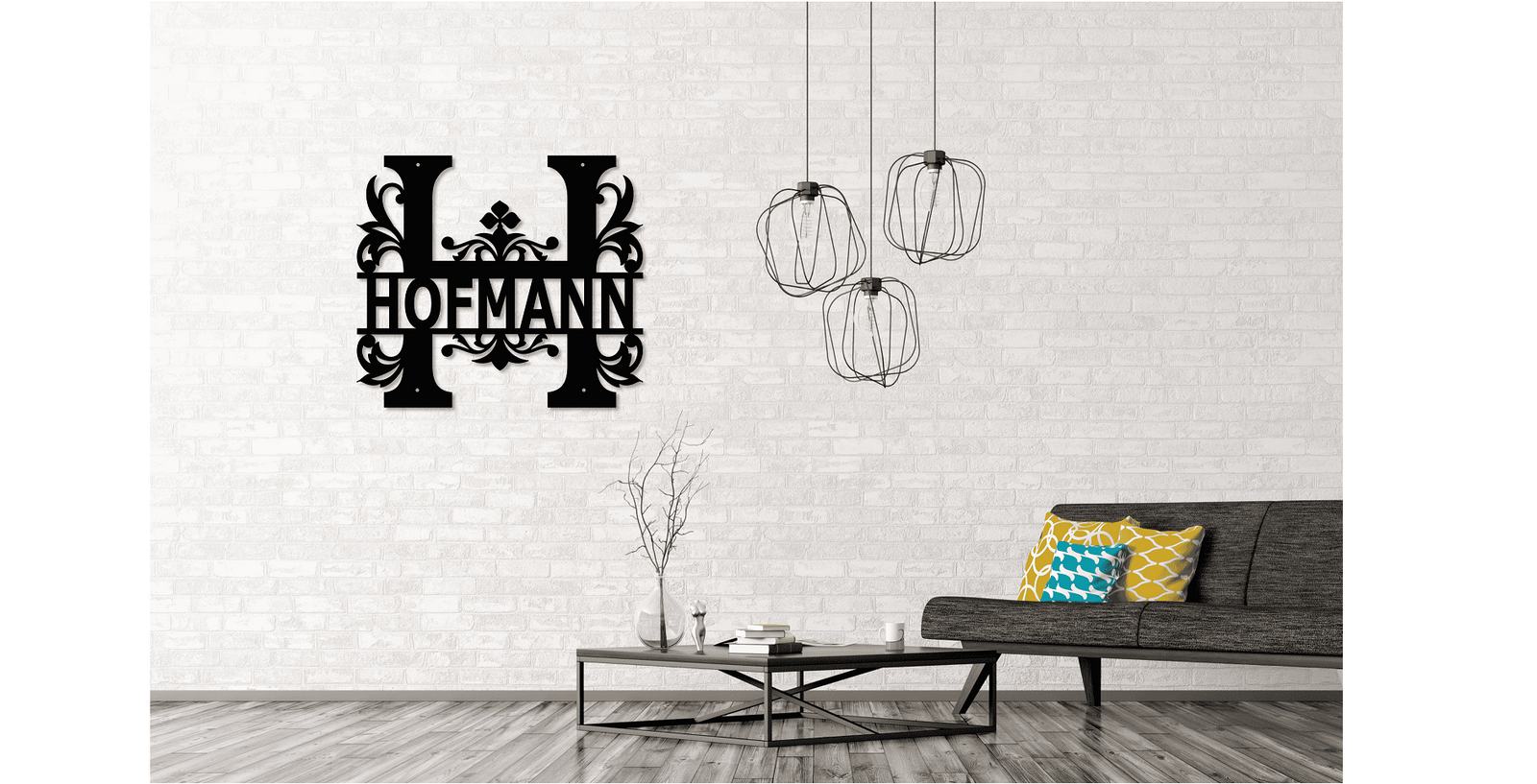 regal split monogram in a modern living room