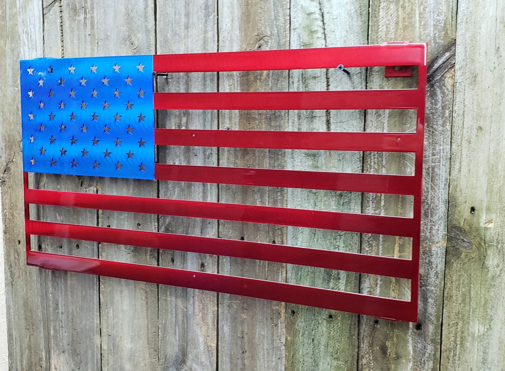 American Flag With Open Stripes-advanced-metal-art.myshopify.com
