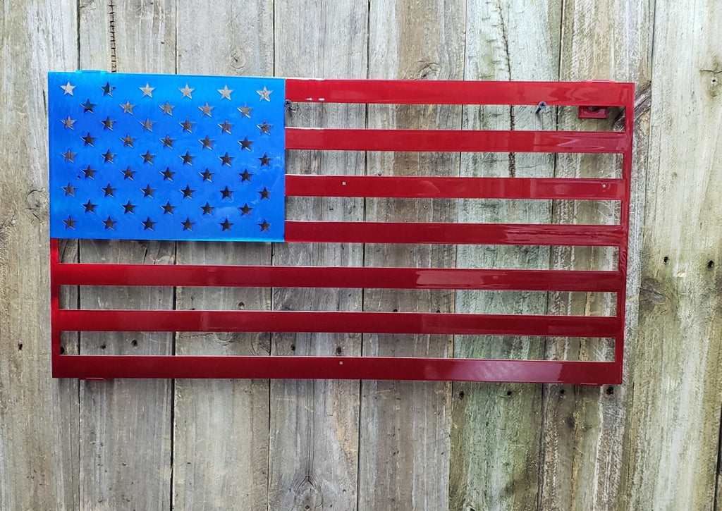 American Flag With Open Stripes-advanced-metal-art.myshopify.com