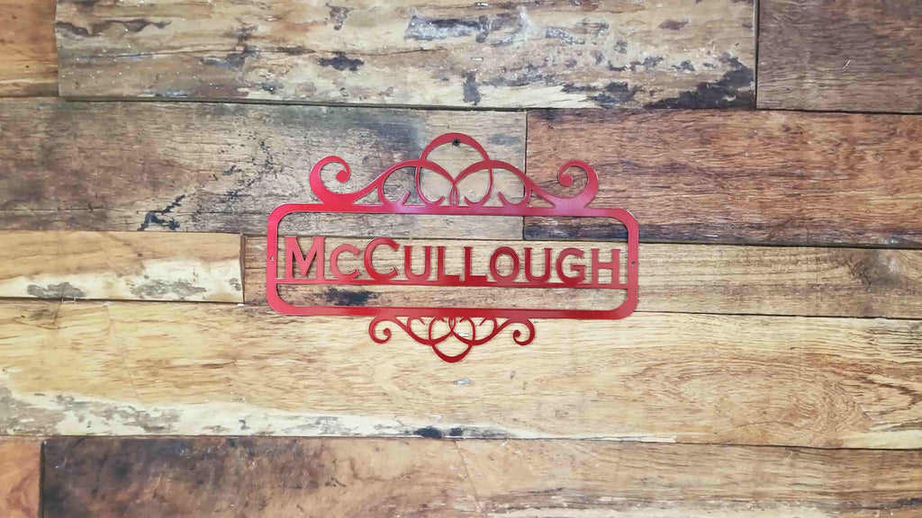 Filigree Name Plate / Address Plaque-advanced-metal-art.myshopify.com