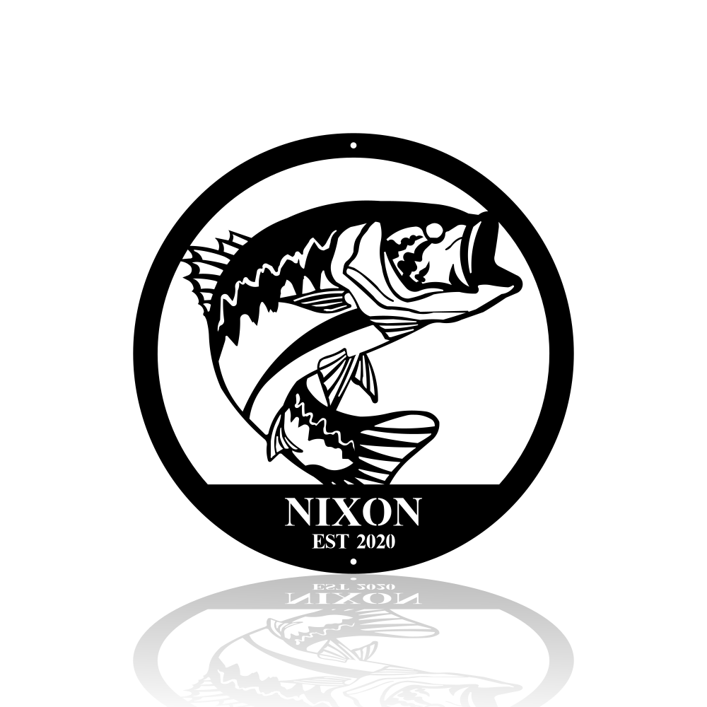 Round Bass Fish-advanced-metal-art.myshopify.com
