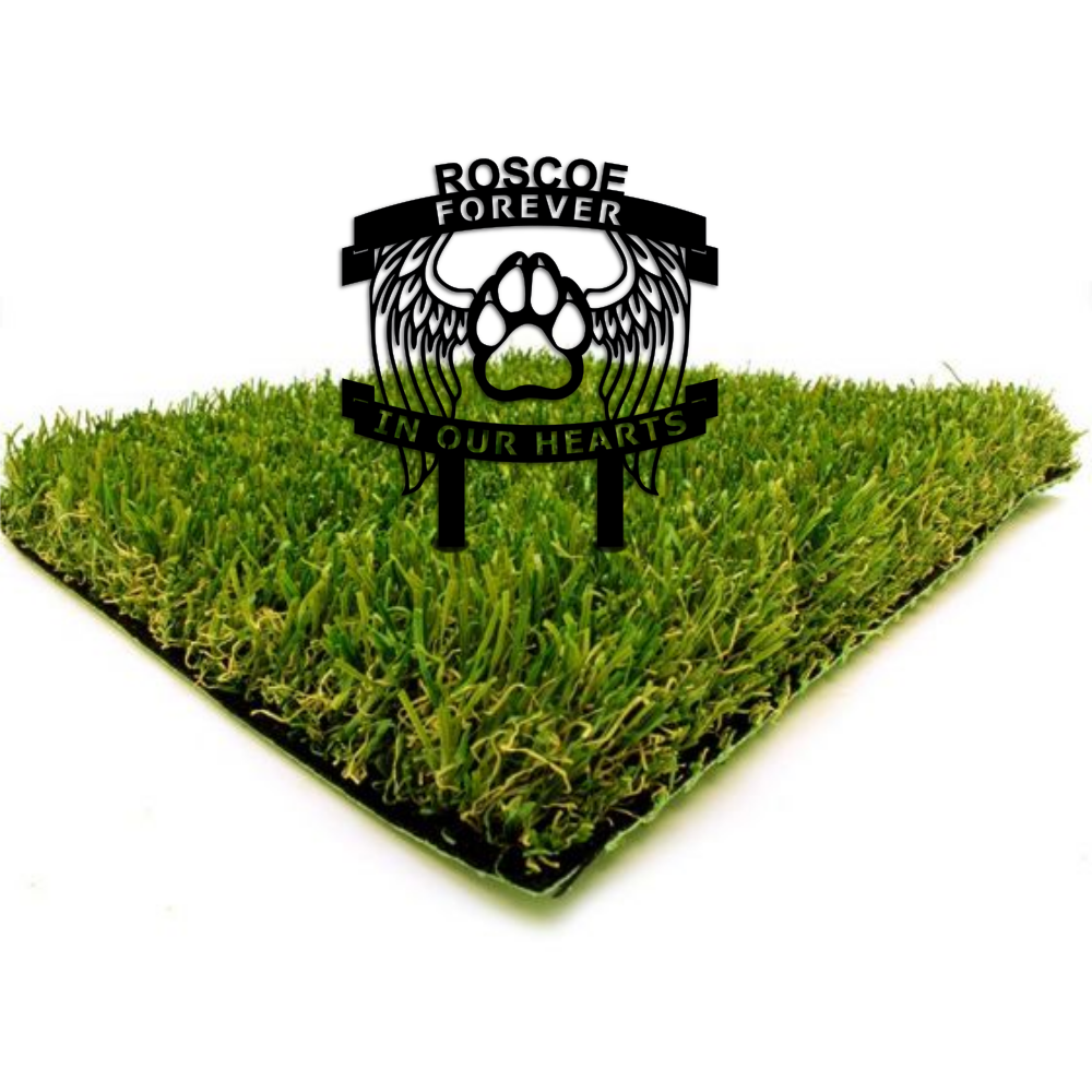 Pet Memorial With Paw & Angel Wings Plaque-advanced-metal-art.myshopify.com