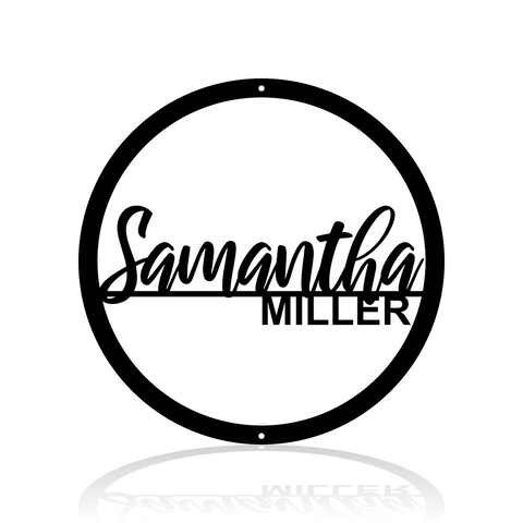 Round Double Name Sign-advanced-metal-art.myshopify.com