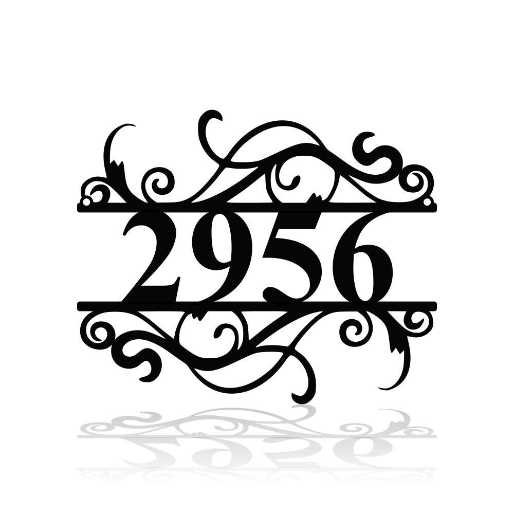 Fancy Address Plaque-advanced-metal-art.myshopify.com