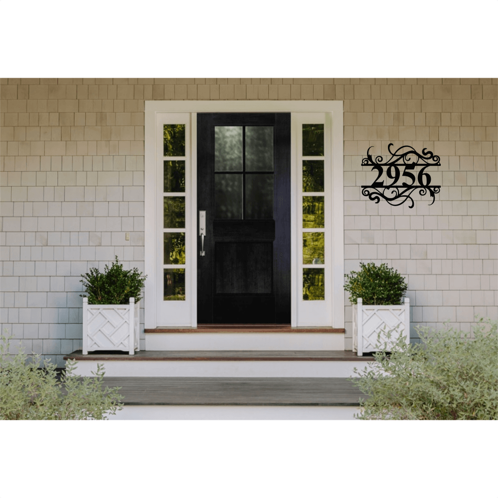 Fancy Address Plaque-advanced-metal-art.myshopify.com