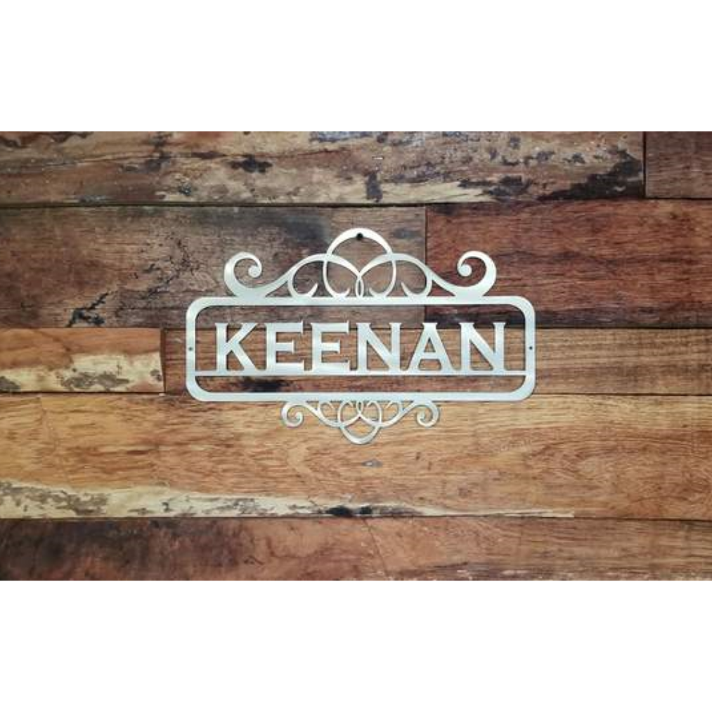 Filigree Name Plate / Address Plaque-advanced-metal-art.myshopify.com