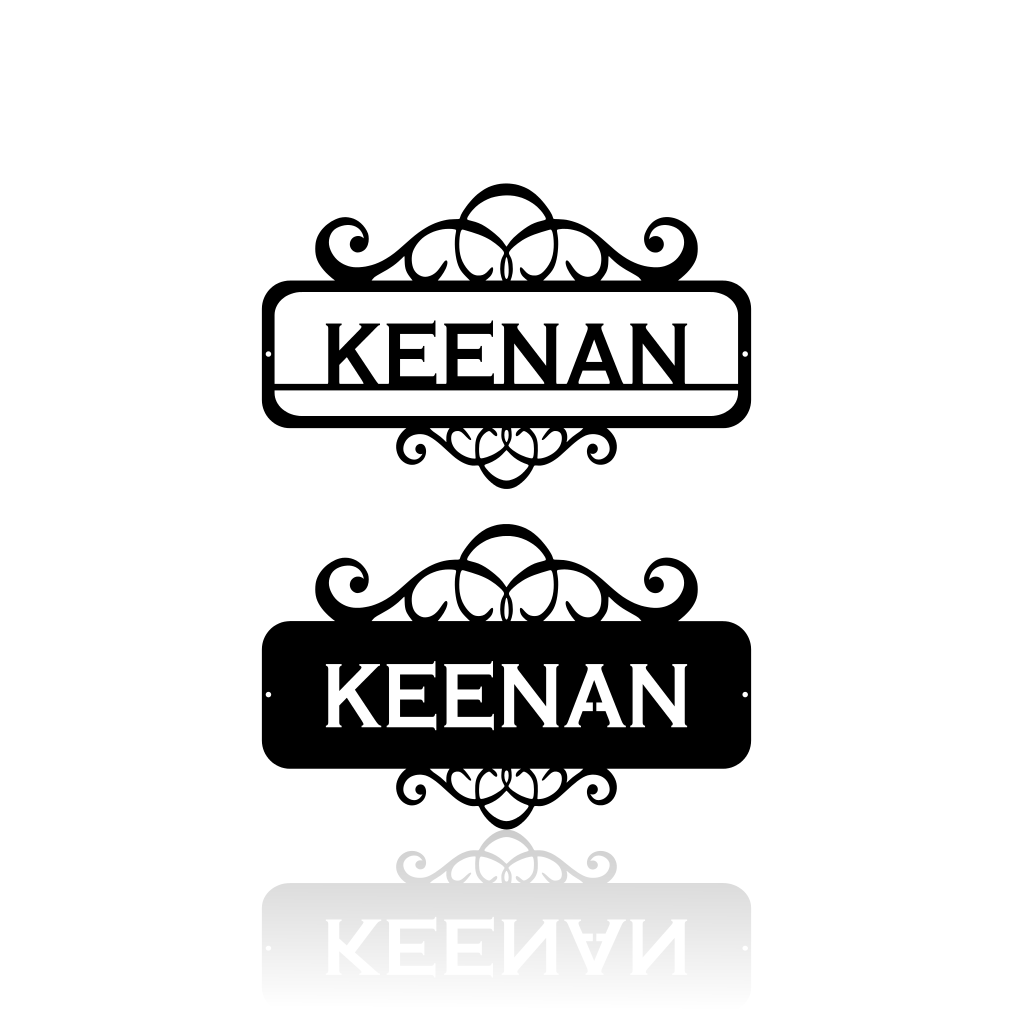 Filigree Name Plate / Address Plaque-advanced-metal-art.myshopify.com