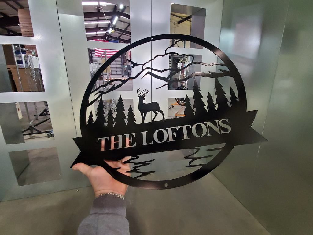 Mountains Nature Scene w/ Animal-advanced-metal-art.myshopify.com