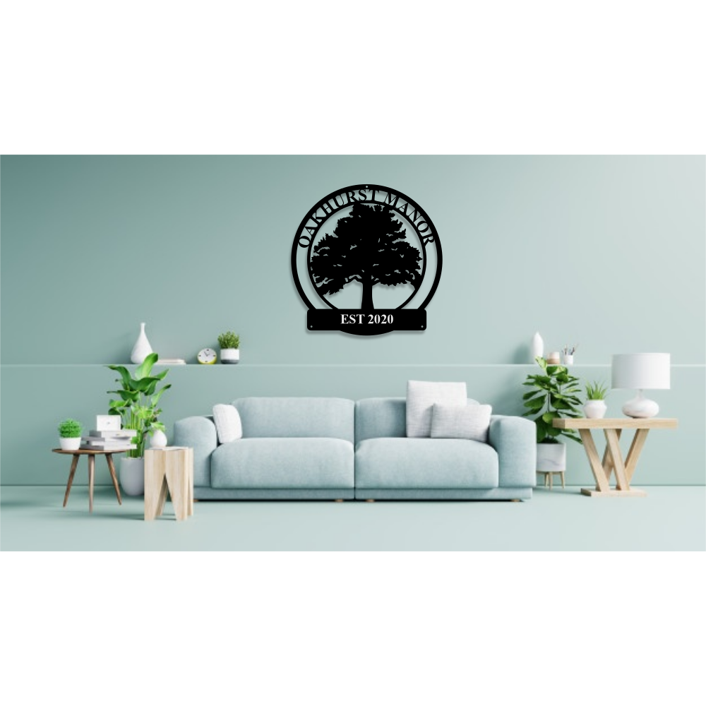 Round Oak Tree-advanced-metal-art.myshopify.com