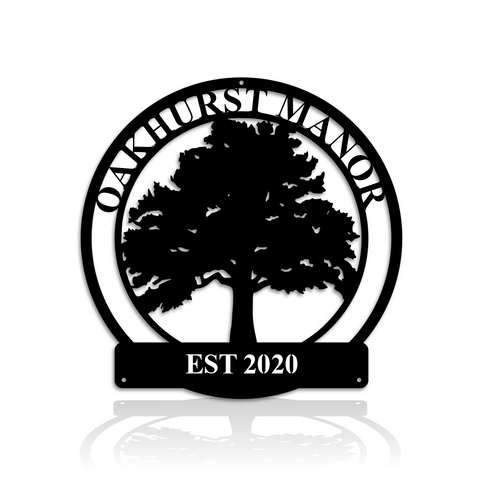 Round Oak Tree-advanced-metal-art.myshopify.com