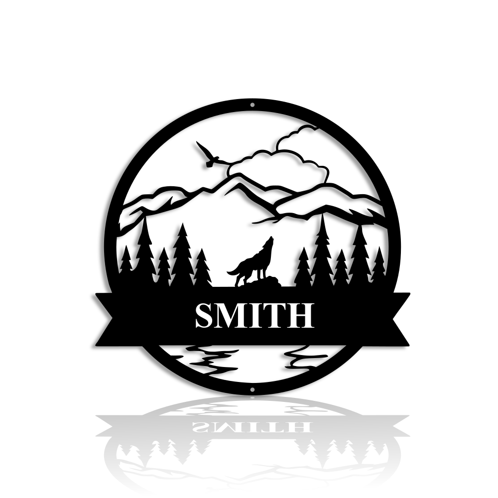 Mountains Nature Scene w/ Animal-advanced-metal-art.myshopify.com