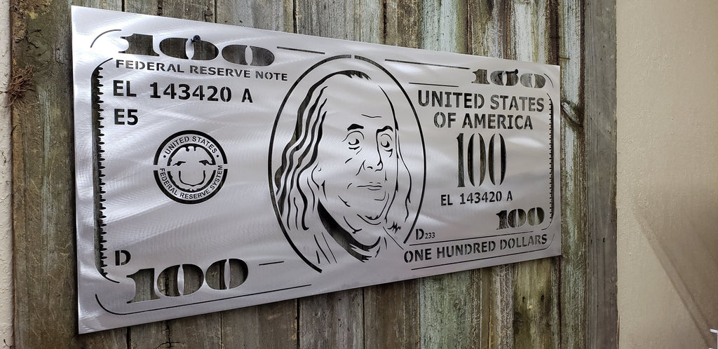 $100 Hundred Dollar Bill-advanced-metal-art.myshopify.com