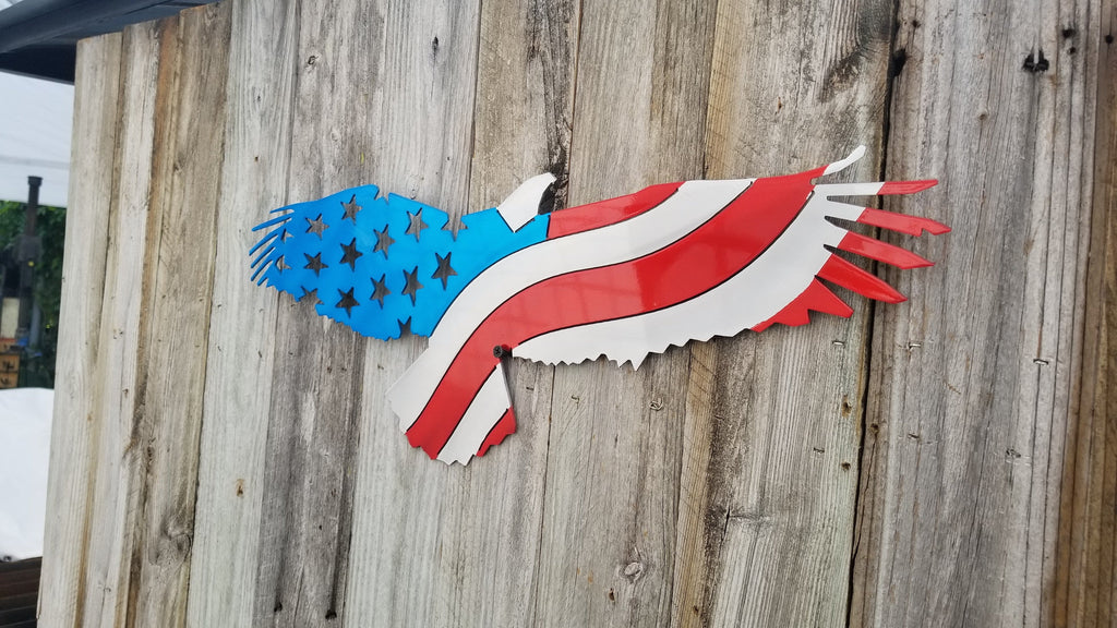 Eagle Silhouette Flag-advanced-metal-art.myshopify.com