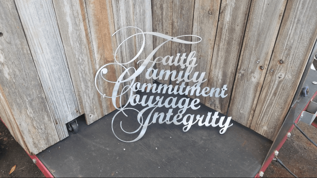 Faith Family Commitment Courage Integrity-advanced-metal-art.myshopify.com