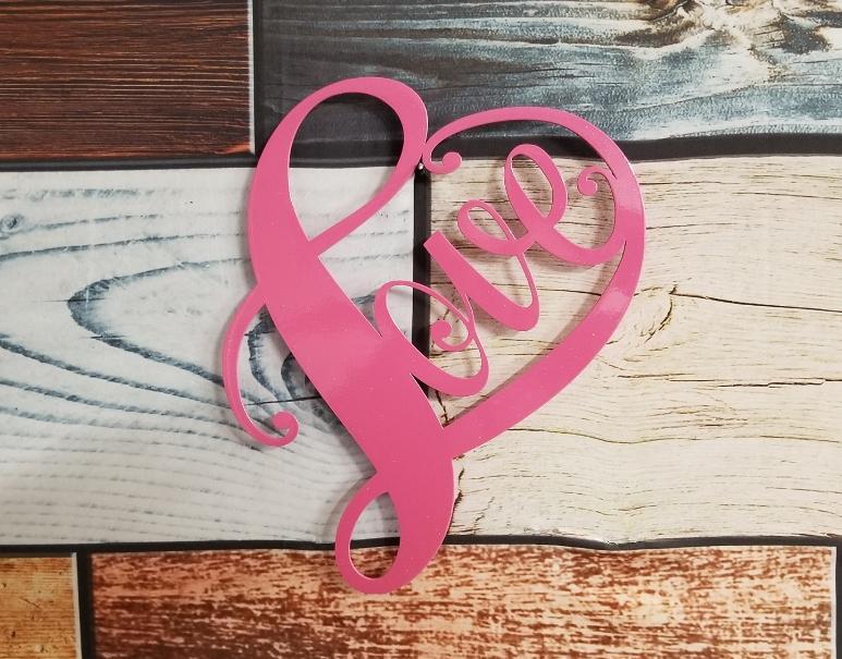 Cursive Love Heart Shape-advanced-metal-art.myshopify.com
