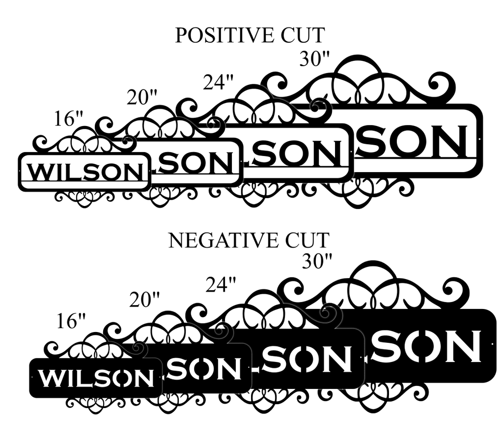 Filigree Name Plate / Address Plaque-advanced-metal-art.myshopify.com