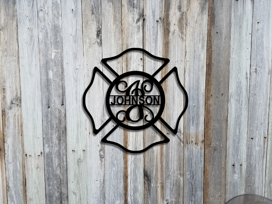 Firefighter Shield / Maltese Cross-advanced-metal-art.myshopify.com