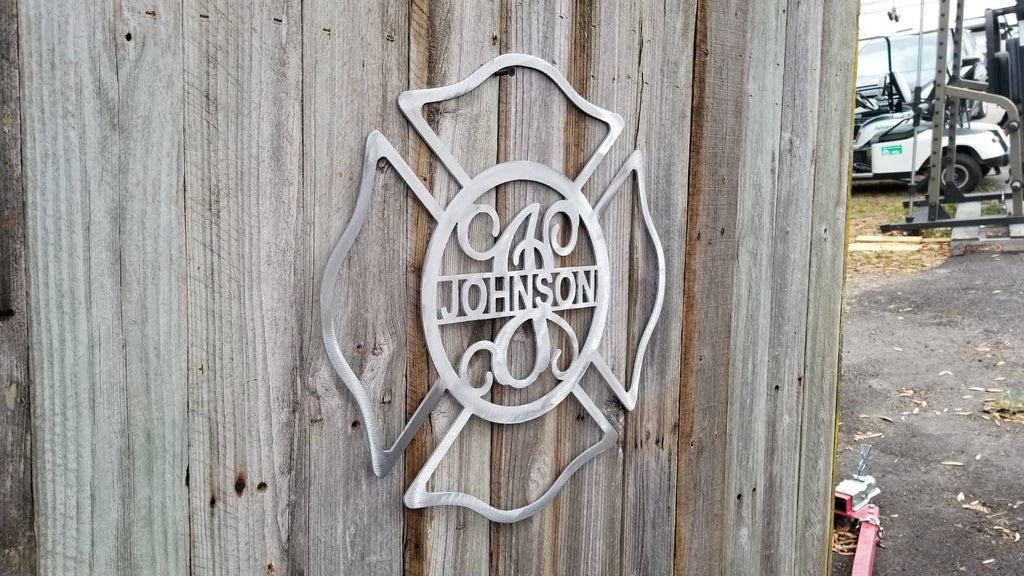 Firefighter Shield / Maltese Cross-advanced-metal-art.myshopify.com