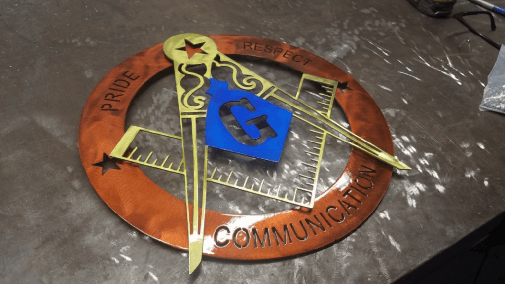 Masonic Free Mason Compass-advanced-metal-art.myshopify.com
