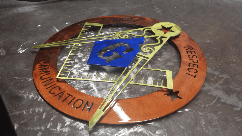 Masonic Free Mason Compass-advanced-metal-art.myshopify.com