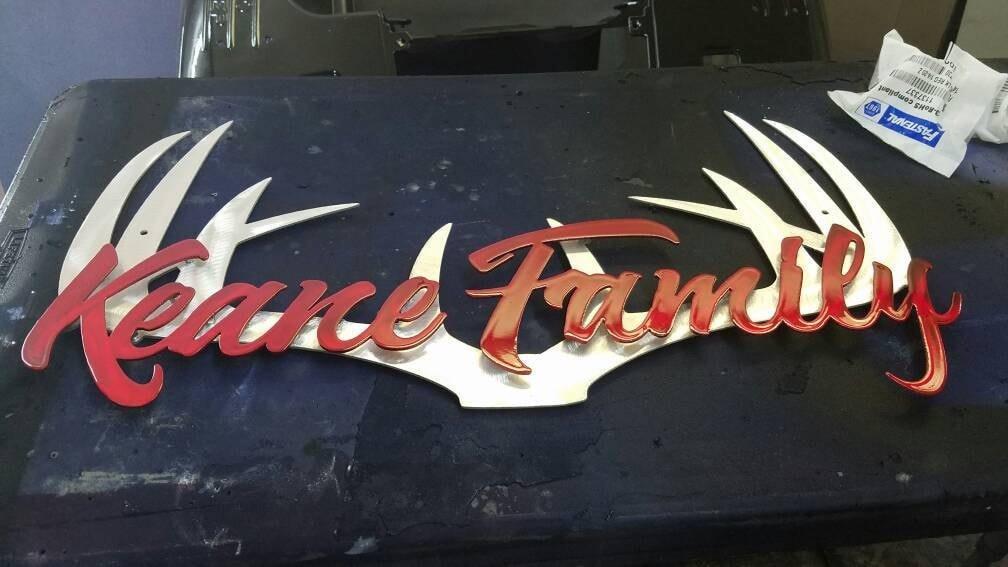 Antlers With Second Layer Name-advanced-metal-art.myshopify.com