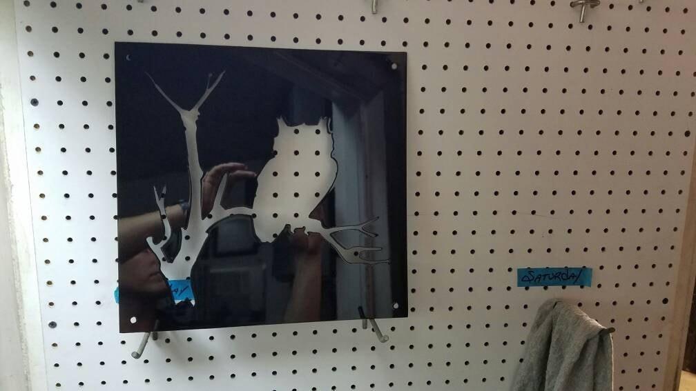 Owl Silhouette On A Branch-advanced-metal-art.myshopify.com