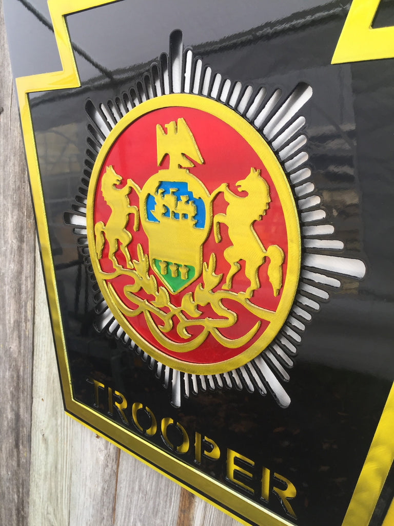 Pennsylvania State Trooper Police Badge-advanced-metal-art.myshopify.com