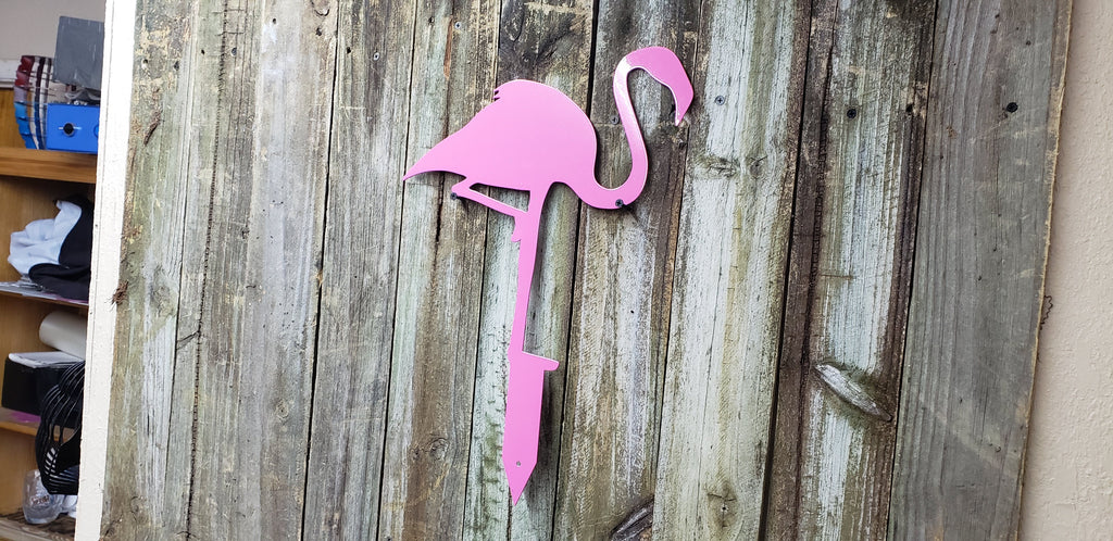 Pink Flamingo Lawn Ornament-advanced-metal-art.myshopify.com