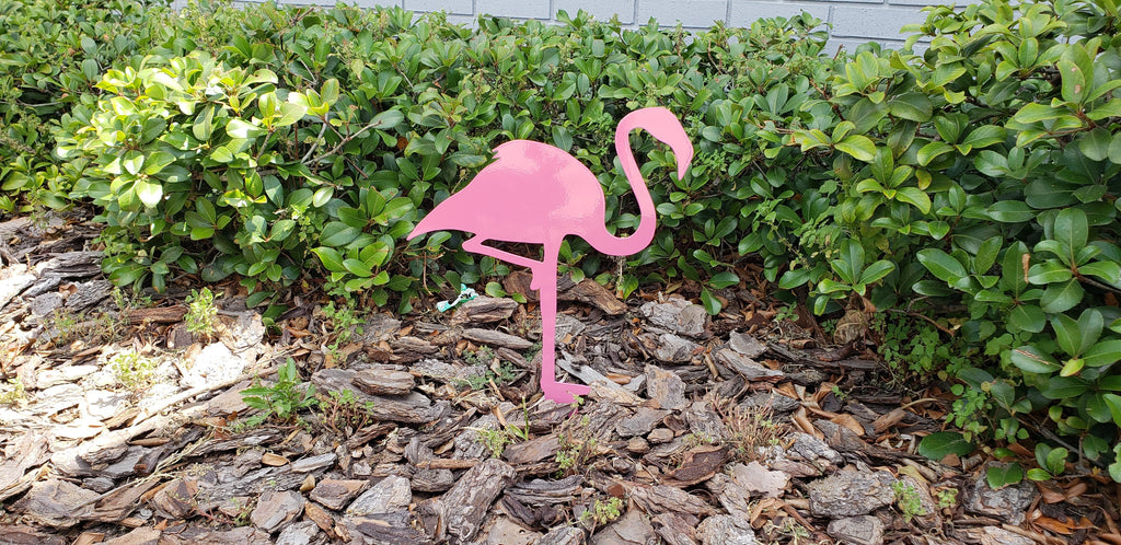 Pink Flamingo Lawn Ornament-advanced-metal-art.myshopify.com