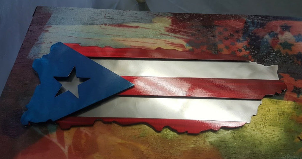 Puerto Rico Shaped Flag-advanced-metal-art.myshopify.com