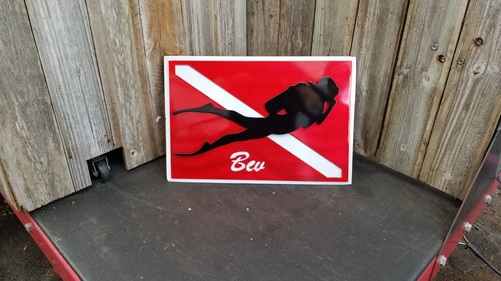 Scuba Diver Flag-advanced-metal-art.myshopify.com