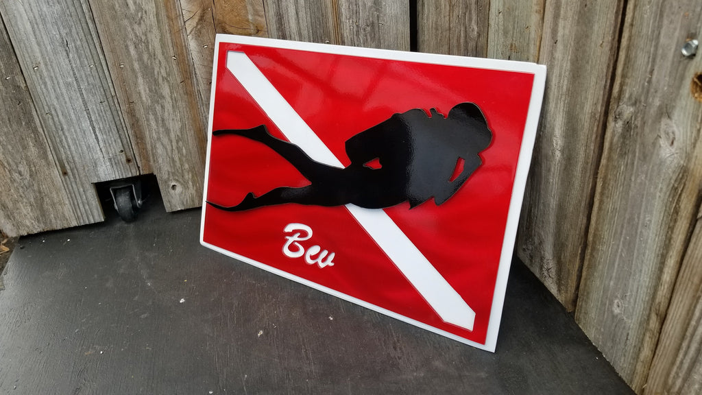 Scuba Diver Flag-advanced-metal-art.myshopify.com