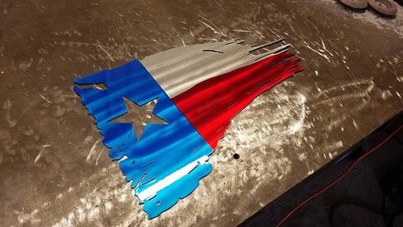 Tattered & Torn Texas Flag-advanced-metal-art.myshopify.com