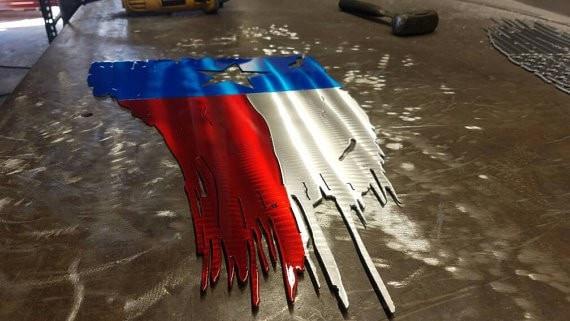 Tattered & Torn Texas Flag-advanced-metal-art.myshopify.com