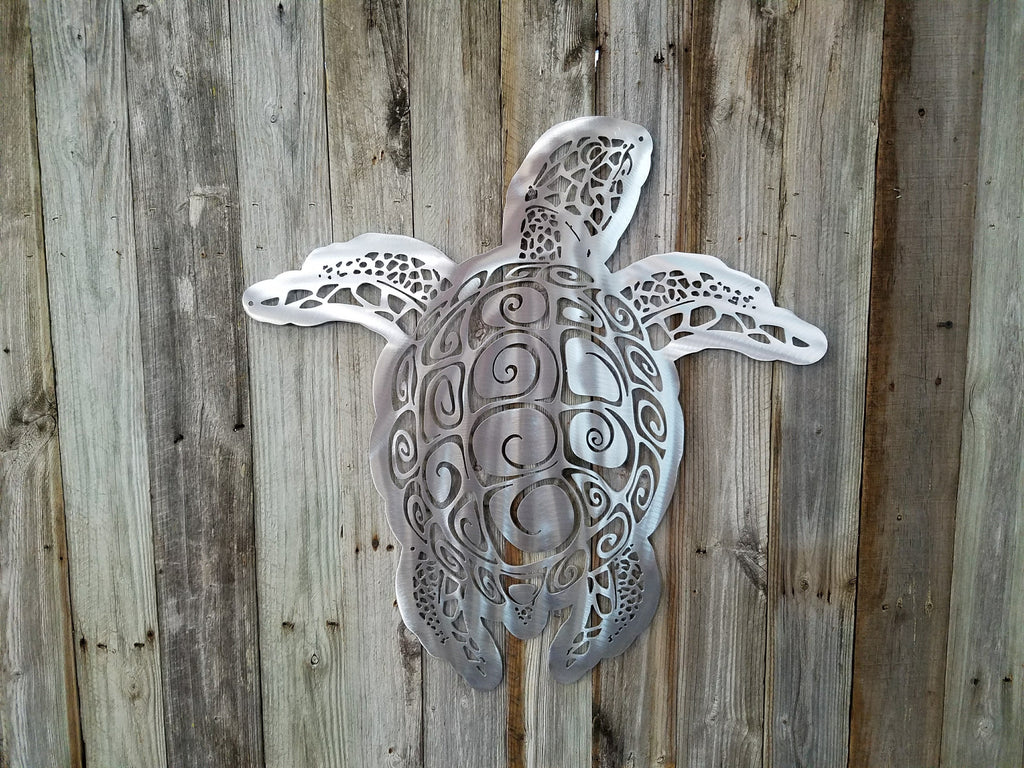 Tribal Sea Turtle-advanced-metal-art.myshopify.com