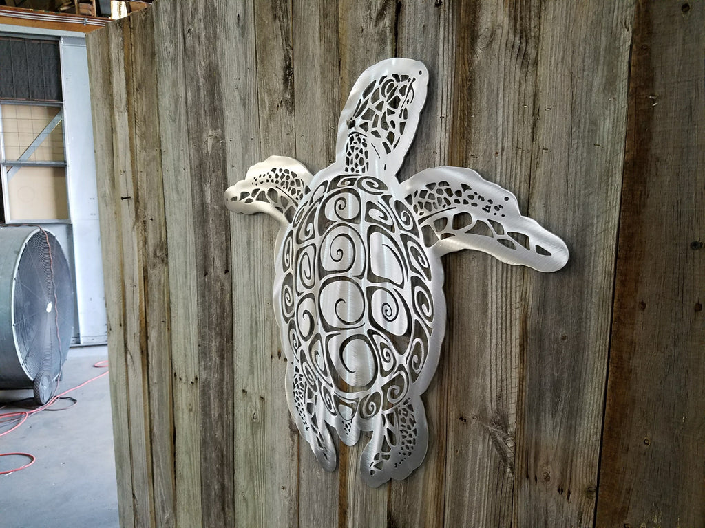 Tribal Sea Turtle-advanced-metal-art.myshopify.com