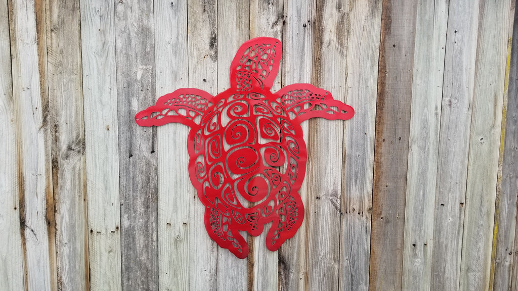 Tribal Sea Turtle-advanced-metal-art.myshopify.com
