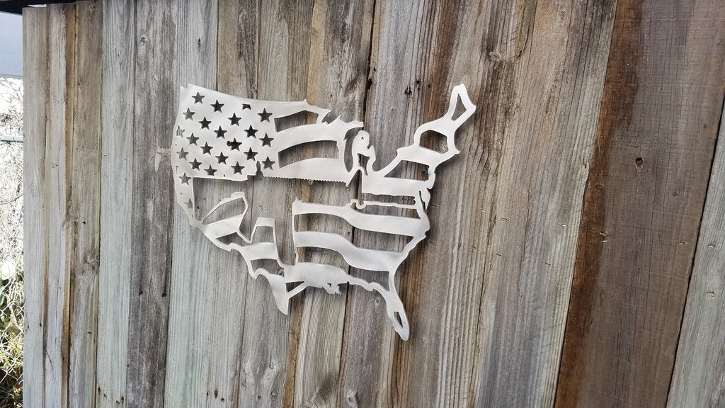 USA Map/Flag With AR15 Cut Out-advanced-metal-art.myshopify.com