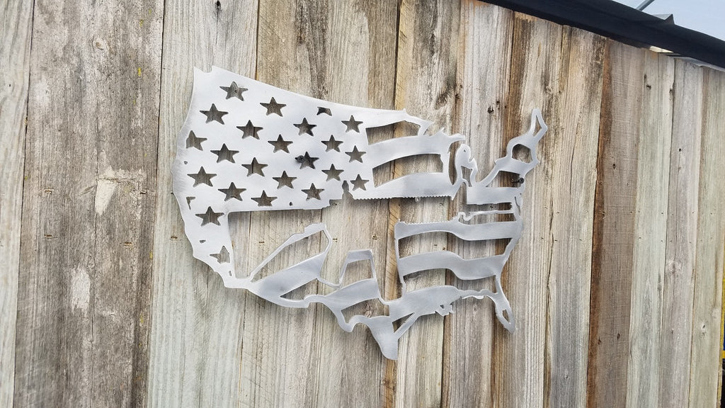 USA Map/Flag With AR15 Cut Out-advanced-metal-art.myshopify.com