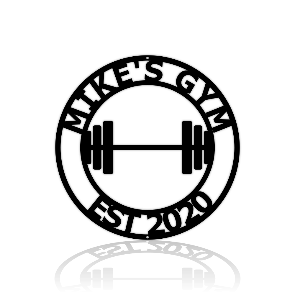 Gym With Barbell & Weights-advanced-metal-art.myshopify.com