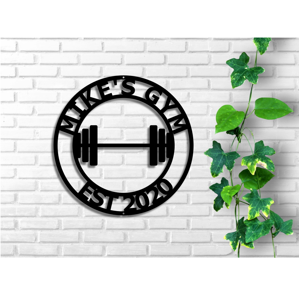 Gym With Barbell & Weights-advanced-metal-art.myshopify.com
