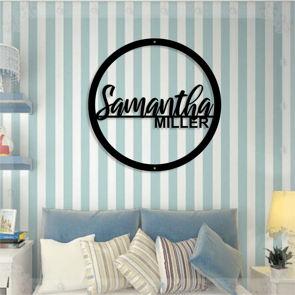 Round Double Name Sign-advanced-metal-art.myshopify.com