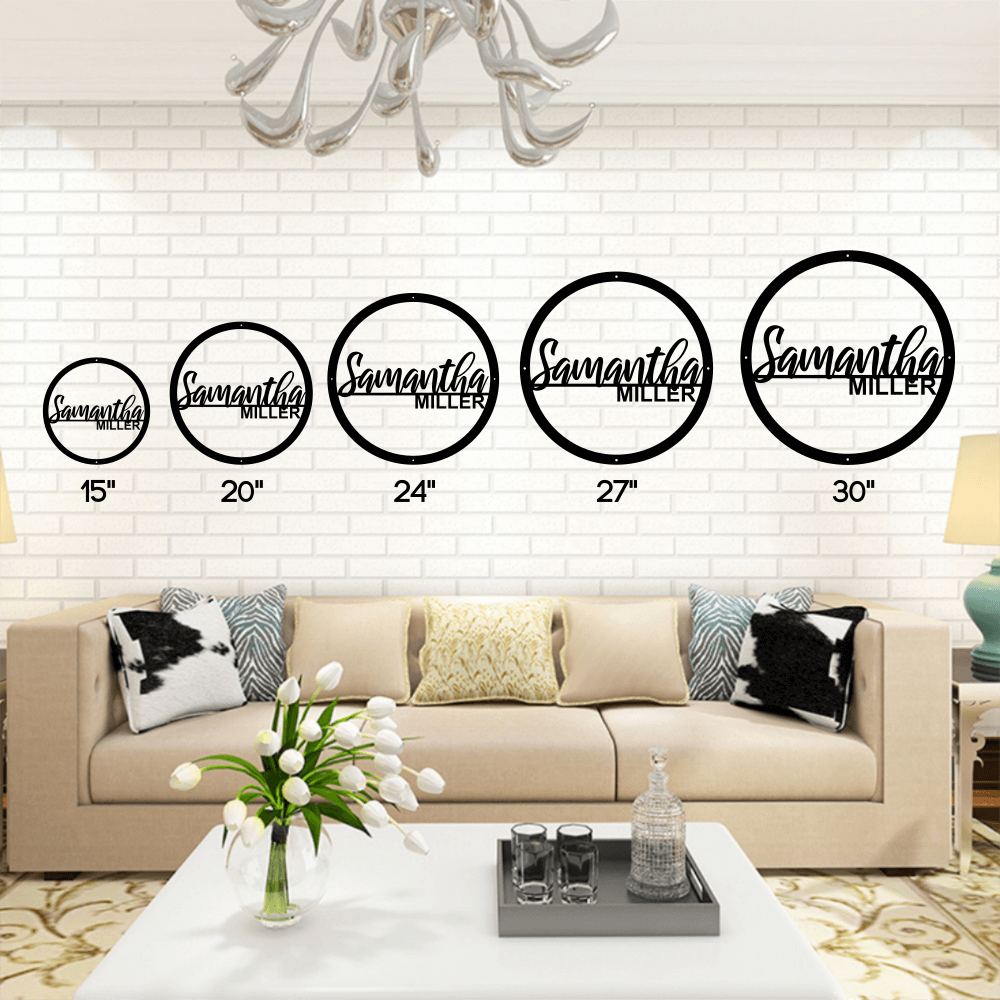 Round Double Name Sign-advanced-metal-art.myshopify.com