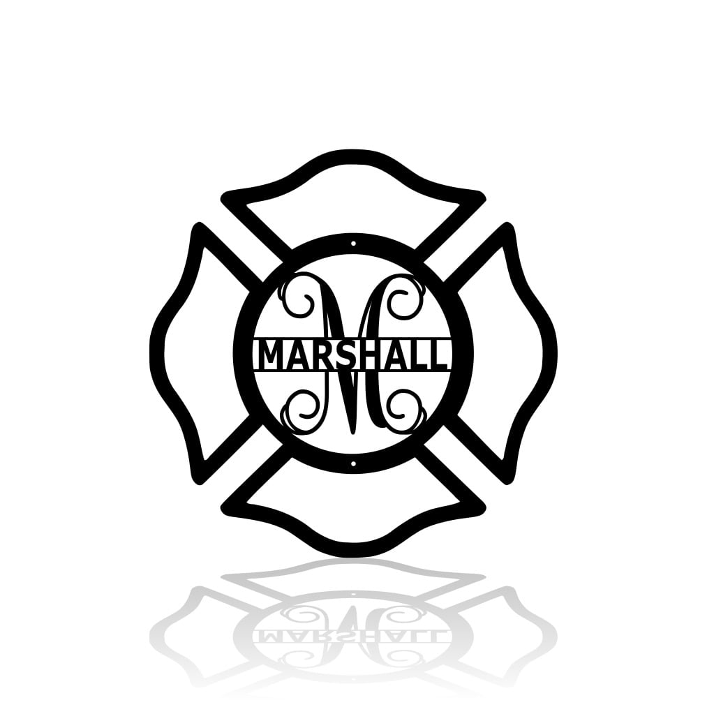 Firefighter Shield / Maltese Cross-advanced-metal-art.myshopify.com