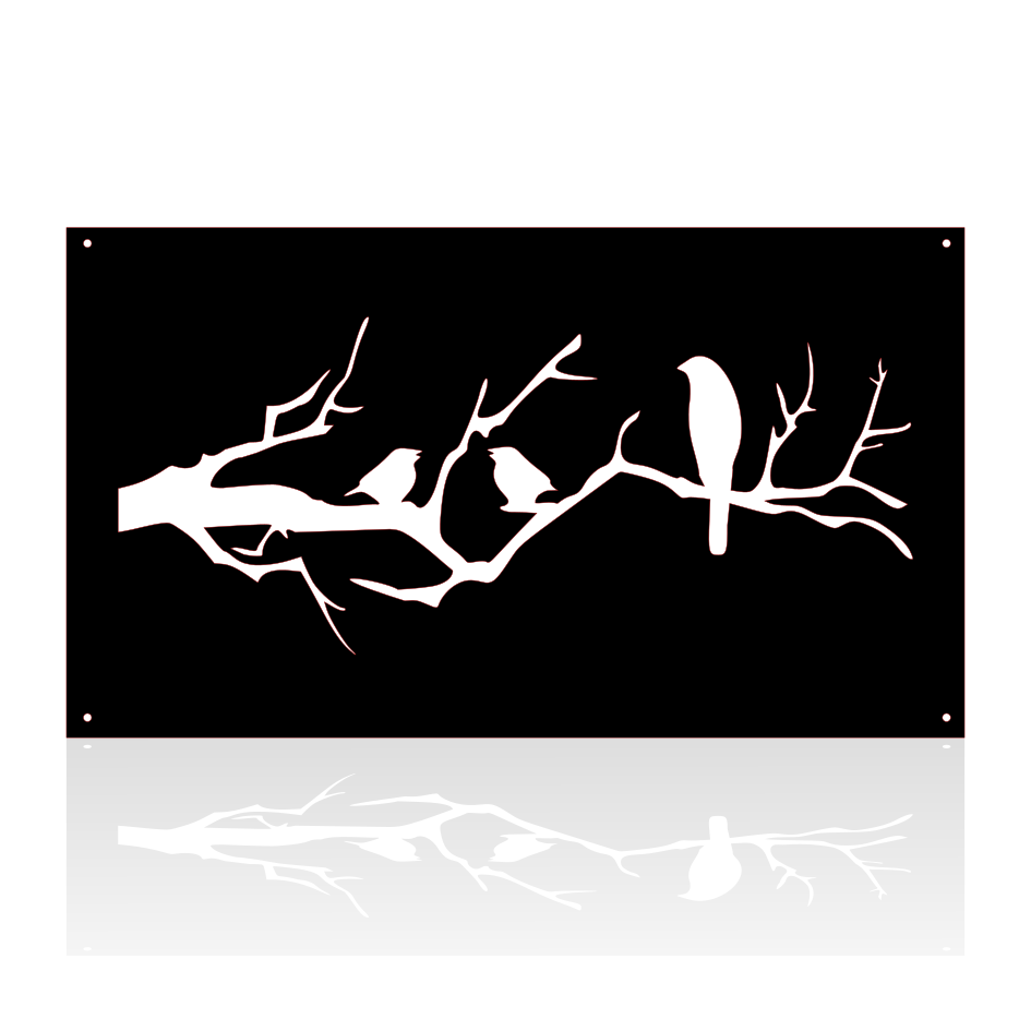 Birds On A Branch Silhouette-advanced-metal-art.myshopify.com