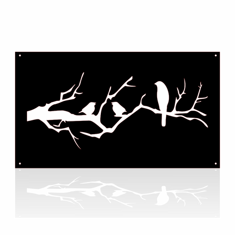 Birds On A Branch Silhouette-advanced-metal-art.myshopify.com