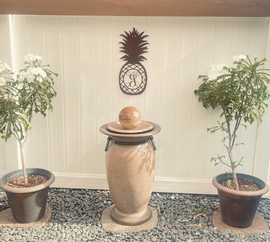 Pineapple With Initial-advanced-metal-art.myshopify.com