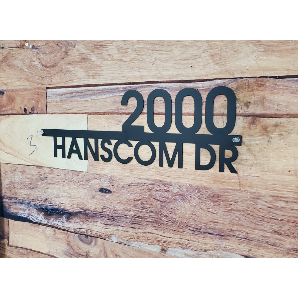 Horizontal Bar Address Plaque-advanced-metal-art.myshopify.com