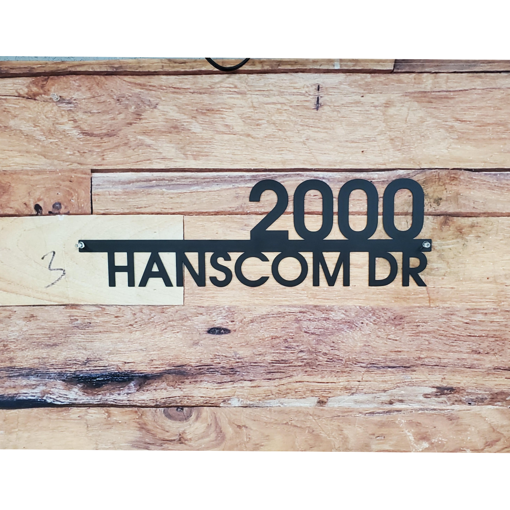 Horizontal Bar Address Plaque-advanced-metal-art.myshopify.com