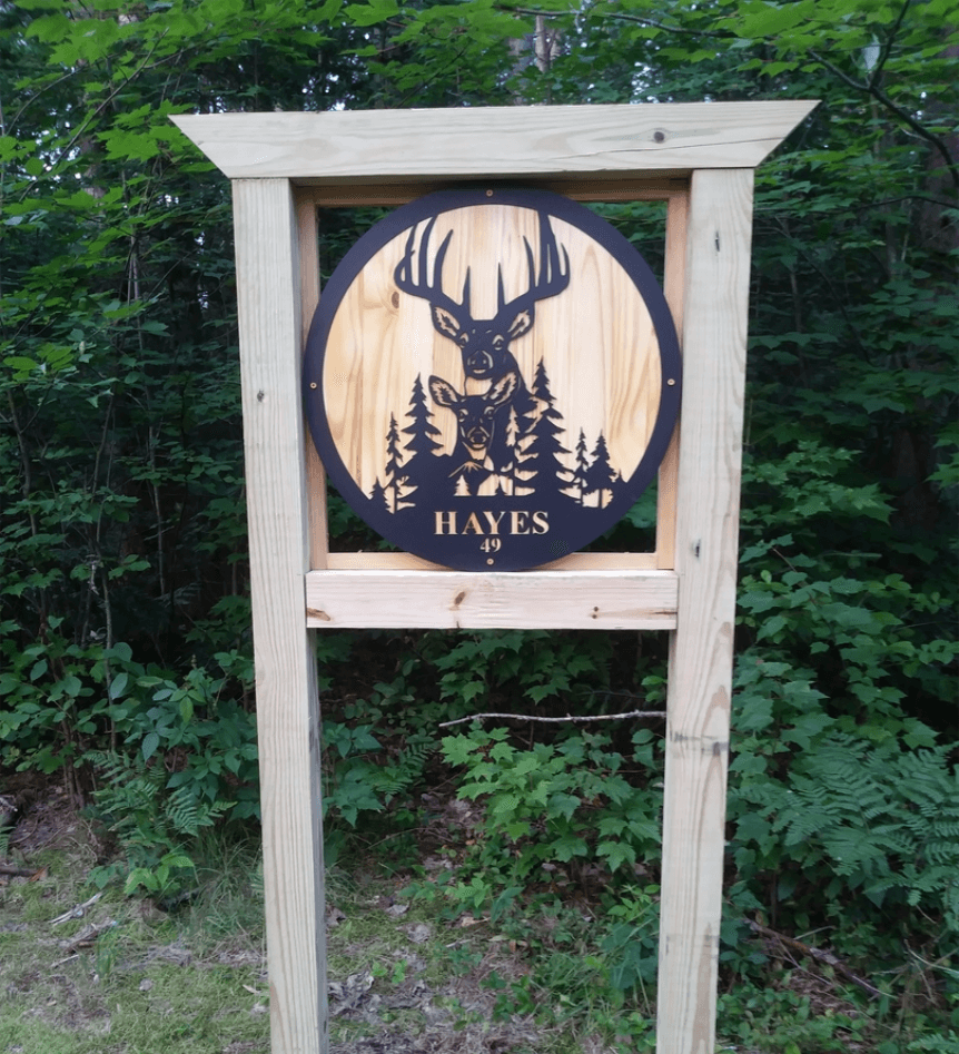 Round Buck & Doe Scene-advanced-metal-art.myshopify.com